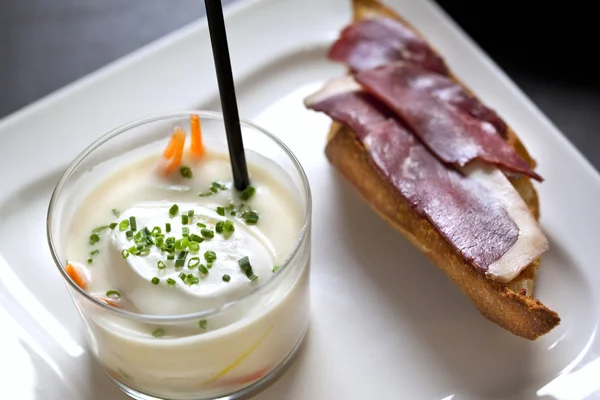 Duck ham and vegetable mousse — Stock Photo, Image