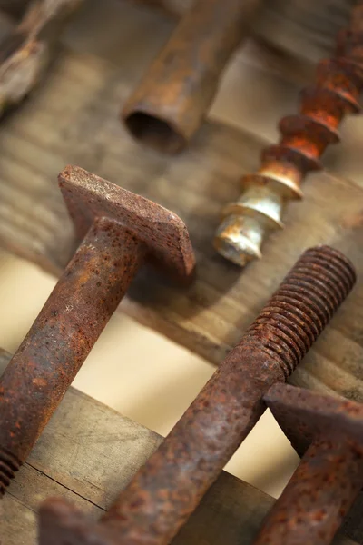 Old Rusted Screws Flea Market — Stock Photo, Image