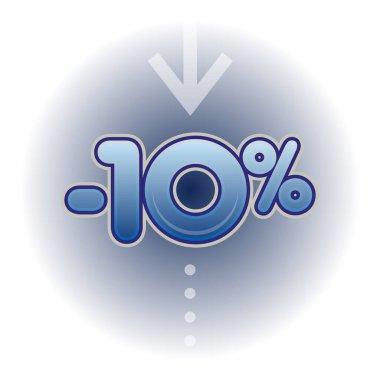 Bir promosyon gösteren ticari etiket