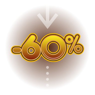 Bir promosyon gösteren ticari etiket