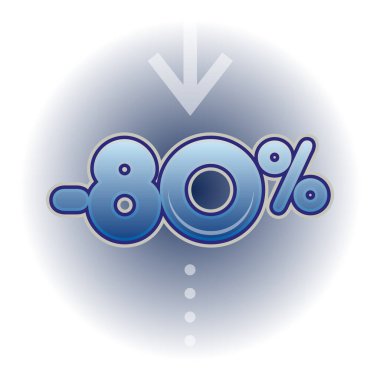 Bir promosyon gösteren ticari etiket