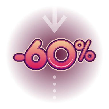 Bir promosyon gösteren ticari etiket