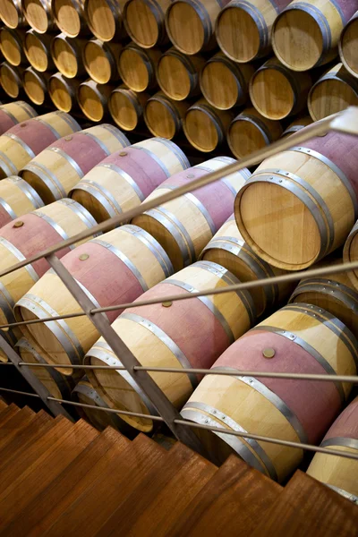 Wine barrels in a cellar — Stock Photo, Image