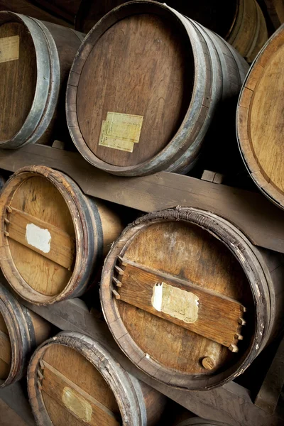 Barrels in a cellar — Stock Photo, Image