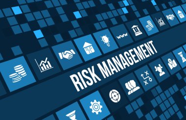 Risk Management concept image with business icons and copyspace. clipart