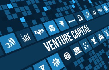 Venture Capital  concept image with business icons and copyspace. clipart