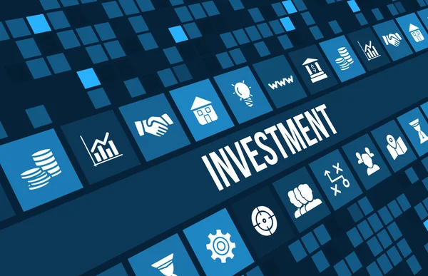 Investment  concept image with business icons and copyspace. — Stock Photo, Image