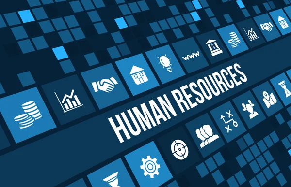 Human resources concept image with business icons and copyspace. — Stock Photo, Image