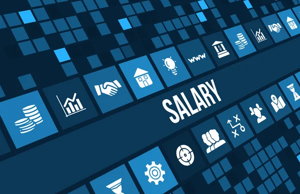 Salary concept image with business icons and copyspace. — Stock Photo, Image