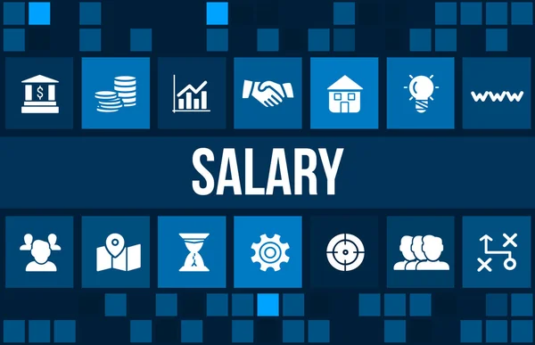 Salary concept image with business icons and copyspace. — Stock Photo, Image