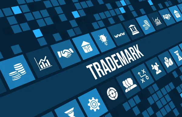 Trademark  concept image with business icons and copyspace. — Stock Photo, Image