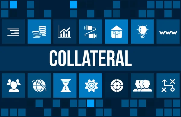 Collateral concept image with business icons and copyspace. — Stock Photo, Image