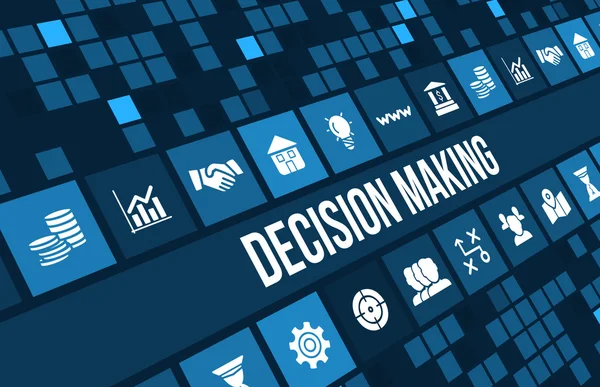 Karar verme kavramı görüntü iş ikonları/simgeleri ve boşaltmak.