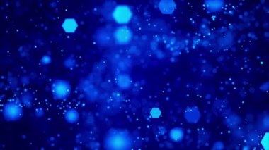 Arka planda parlayan ve hareket eden alevler şeklinde mavi altıgen. - Grafikler