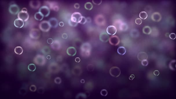 Tiny Bubbles Floating Space Animation Background — Stock Video