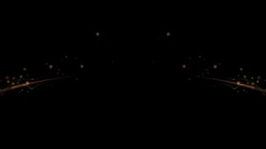 Siyah Arkaplanda İki Altın Işık Yolu - Animasyon
