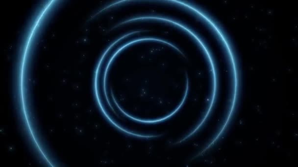 Blue Swirl Light Deep Space Animation — Stock Video