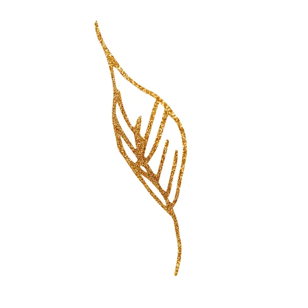 水彩金の羽 生地の質感 ポストカードのデザイン — ストック写真