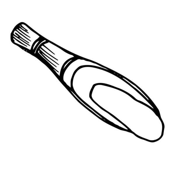 Schaufelskizze. Handgezeichnete Vektorillustration für Logo, Druck. Schwarzes Doodle. Handgezeichnete Doodle-Stil realistische Illustration.Vector Illustration. — Stockvektor