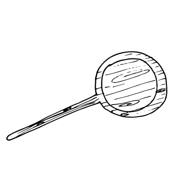 Spatola per pizza. Icona dello scarabocchio di Spatola, illustrazione della linea vettoriale. — Vettoriale Stock
