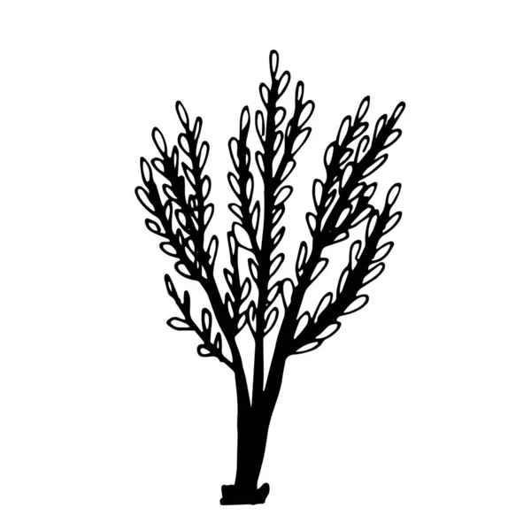 Векторное дерево. Печать на открытки и поздравления. — стоковый вектор