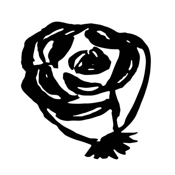 Illustrazione vettoriale disegnata a mano del fiore in fiore. Elemento di design logo per la collezione estiva. — Vettoriale Stock