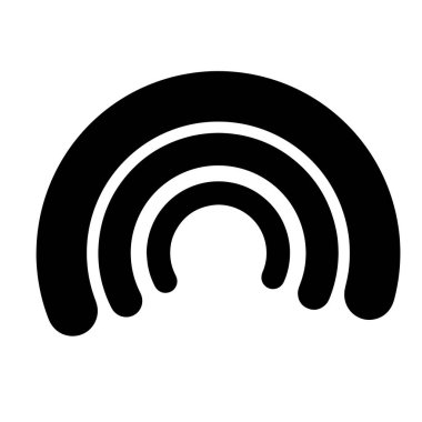 Hand drawn vector rainbow illustration. Logo design element for t-shirts collection.