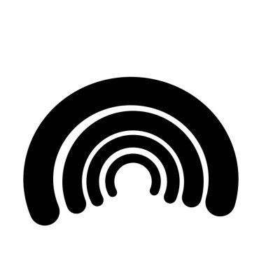 Hand drawn vector rainbow illustration. Logo design element for t-shirts collection.