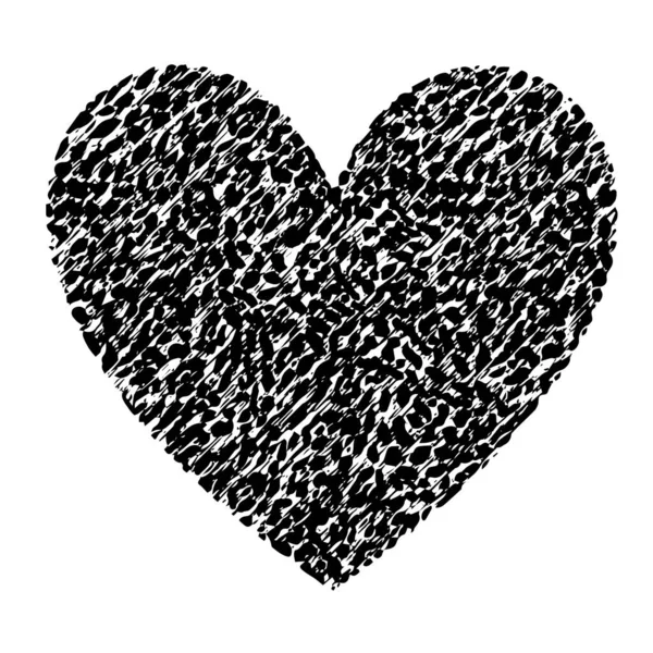心臓のベクトル図。Tシャツコレクションのロゴデザイン要素. — ストックベクタ