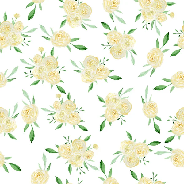 Απρόσκοπτη μοτίβο με λουλούδια και φύλλα. Χειροποίητο. Floral μοτίβο για ταπετσαρία ή ύφασμα. Λουλούδια και φύλλα. Πλαίσιο υφής. — Φωτογραφία Αρχείου