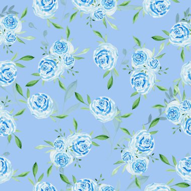 Çiçekler ve yapraklarla kusursuz desen. Elle çizilmiş. Duvar kağıdı ya da kumaş için çiçek deseni. Çiçekler ve yapraklar. Doku arkaplanı.