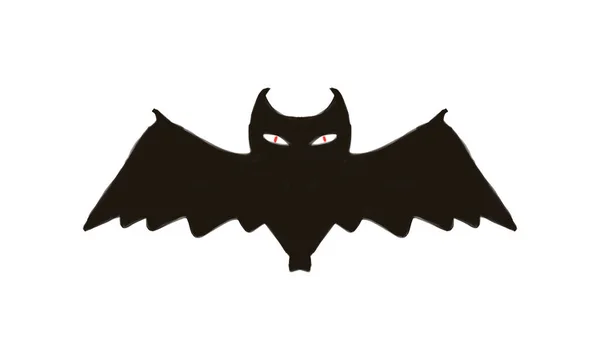 Bat. Halloween. An element for a greeting card . An invitation card. Design for decoration. A holiday party. An illustration for printing. — Stock Photo, Image