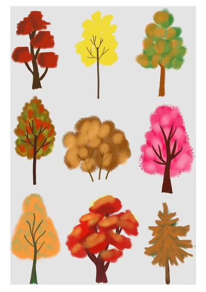 Autumn greeting cards, greeting cards, postcards. Design for a holiday. An illustration for printing. Autumn composition. — Stock Photo, Image