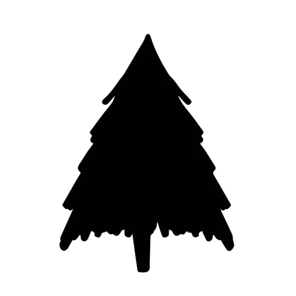 Árbol de Navidad. Un adorno para la decoración. Un elemento de felicitación. Un árbol de diseño. Ilustración vectorial. Un dibujo festivo. — Archivo Imágenes Vectoriales