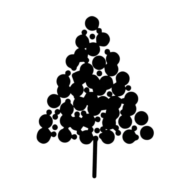 Weihnachtsbaum. Eine Zierde für die Dekoration. Ein Grund zum Glückwunsch. Ein Baum für die Gestaltung. Vektorillustration. Festliche Verlosung. — Stockvektor