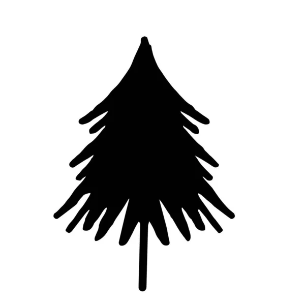 Noel ağacı. Dekorasyon için bir süs. Tebrik için bir unsur. Tasarım için bir ağaç. Vektör çizimi. Bir festival çizimi.. — Stok Vektör