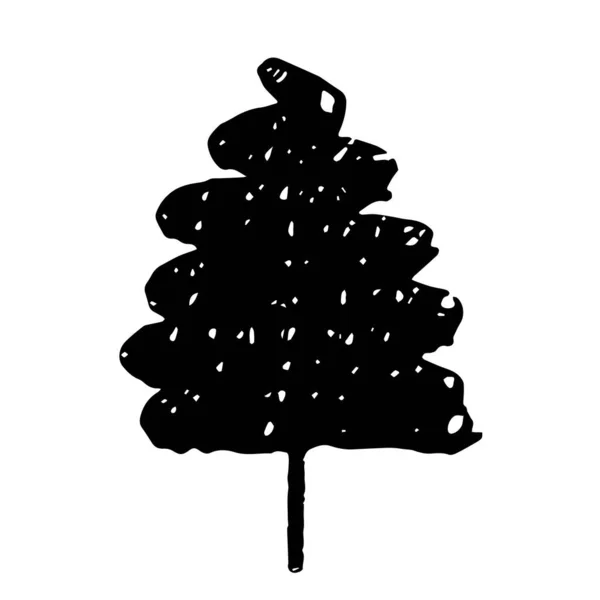 Weihnachtsbaum. Eine Zierde für die Dekoration. Ein Grund zum Glückwunsch. Ein Baum für die Gestaltung. Vektorillustration. Festliche Verlosung. — Stockvektor