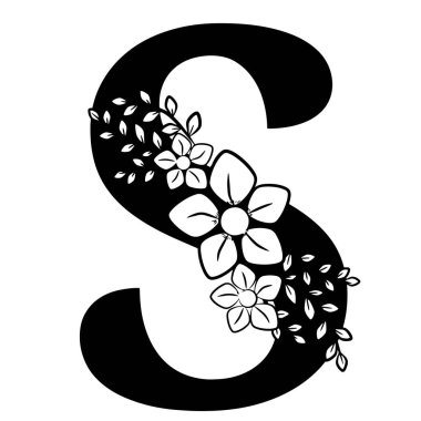 Vektör mektubu. Alfabe. Dekorasyon için bir süs. Tebrik için bir unsur. Tişört basmak için resim. Bir festival çizimi..