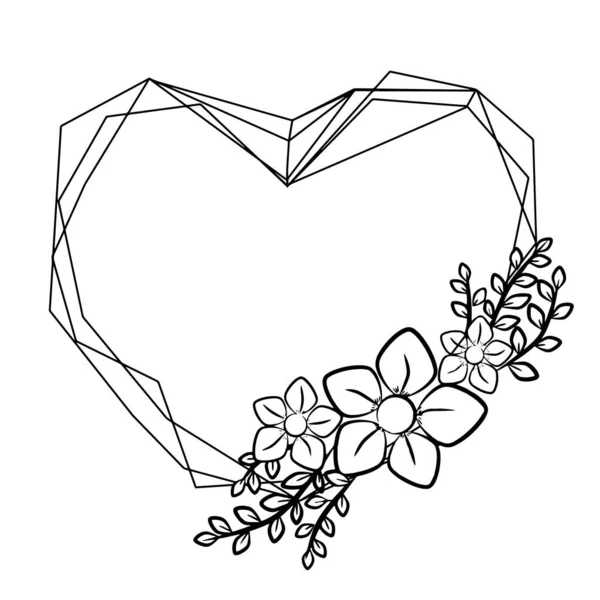 Cadre de fleurs vectorielles. Ornement pour la décoration. Un élément de félicitations. Illustration pour l'impression. Dessin de fête. — Image vectorielle