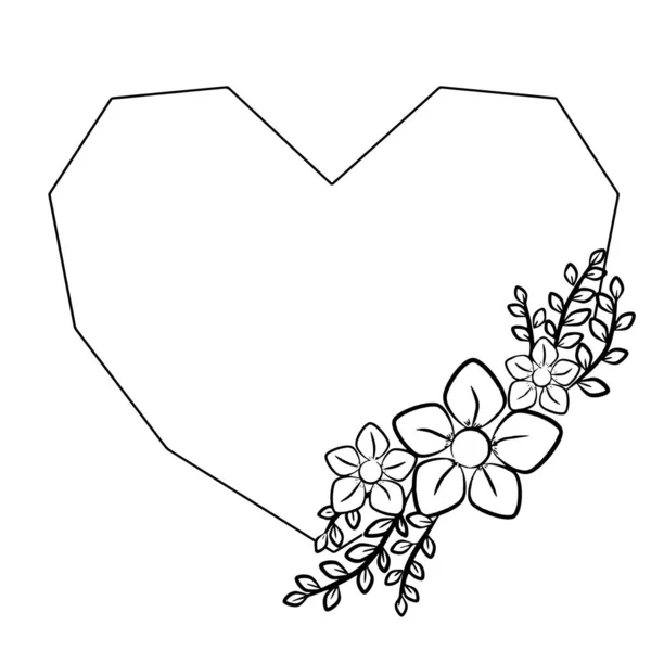 Vektör çiçek çerçevesi. Süs için. Tebrik için bir unsur. Baskı için resim. Şenlikli çizim.