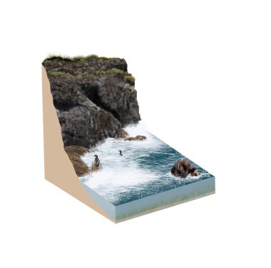 Cliff dijital illüstrasyon