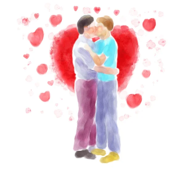Paar küsst sich — Stockfoto