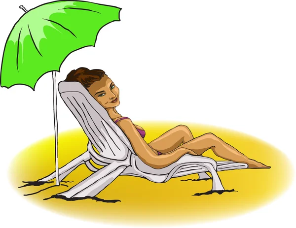 Sahilde güzel bir kız