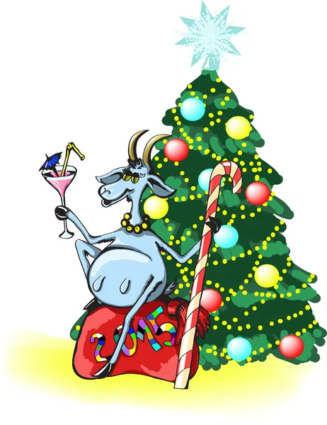 Büyük şeker ile mutlu keçi