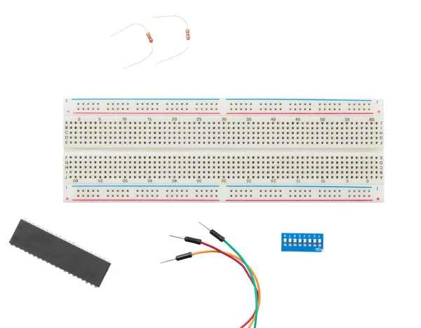 Prototyp eines lötfreien elektrischen Steckbretts — Stockfoto