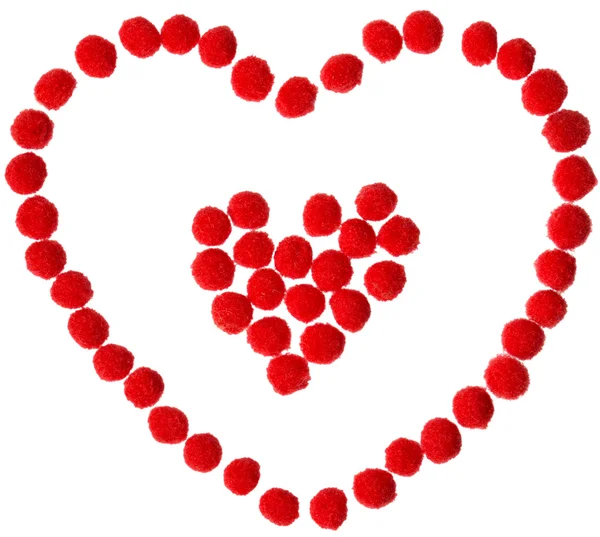 Kalp şekli kırmızı topları