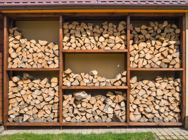 Pile de bois de chauffage — Photo