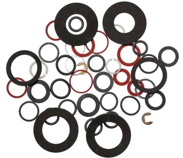 Many round rubber gaskets — Stock Photo, Image