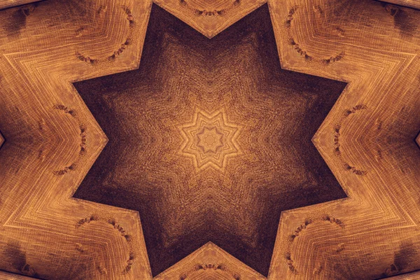 Pola kaleidoskop coklat — Stok Foto