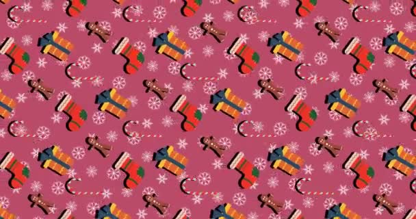 Vánoční Tapety Pohybovými Prvky Nový Rok2021 Vánoční Tapety Vánoční Symboly — Stock video